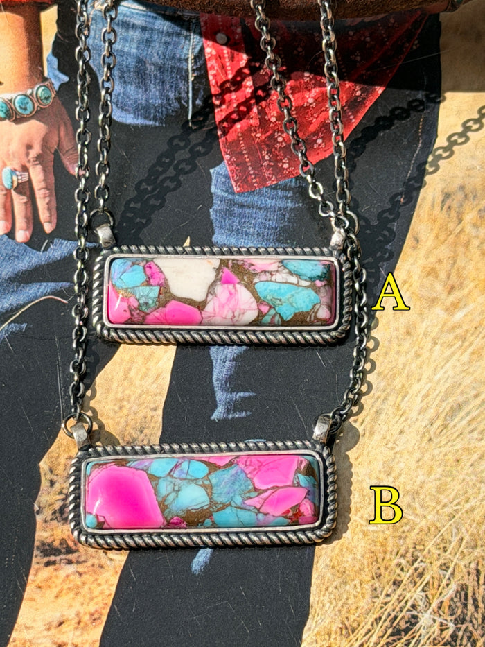 Cotton Candy Bar Necklace