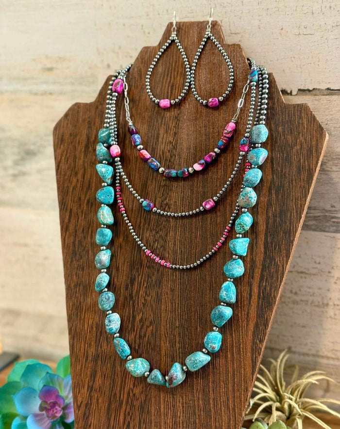 Cotton Candy Turquoise Necklace