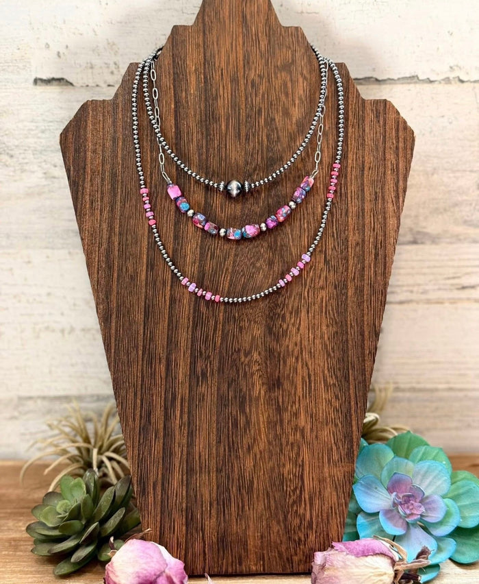 Cotton Candy Turquoise Necklace