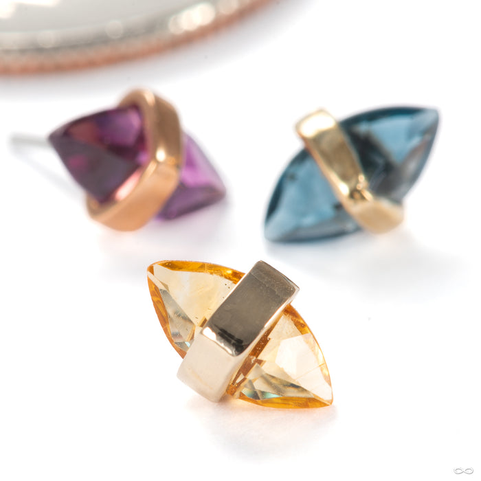 Crystalized Press-fit End in Gold from Pupil Hall in assorted materials