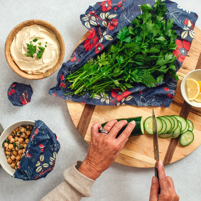 Cut-to-Size Roll Beeswax Food Wrap - Botanical Print