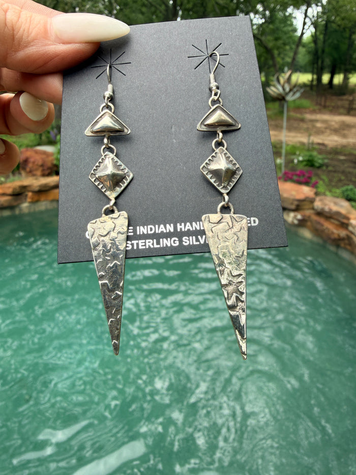 Dakota Willie Navajo Sterling Silver Earrings