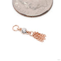 Danza Charm in Gold from Hialeah in rose gold with diamond