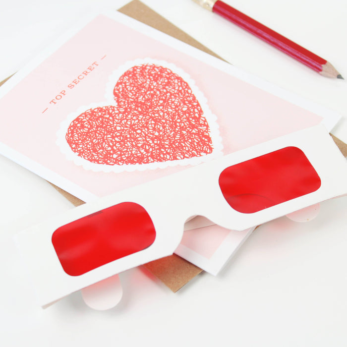 Decoder Card - Top Secret Heart/Love