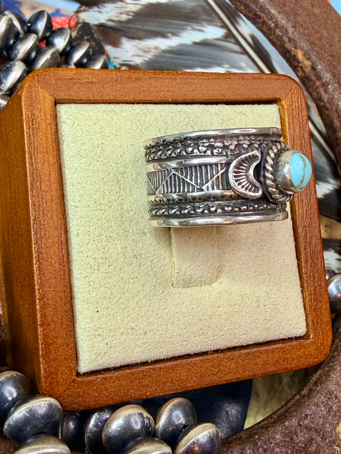 Delayne Reeves Dry Creek Turquoise Ring, Size 7