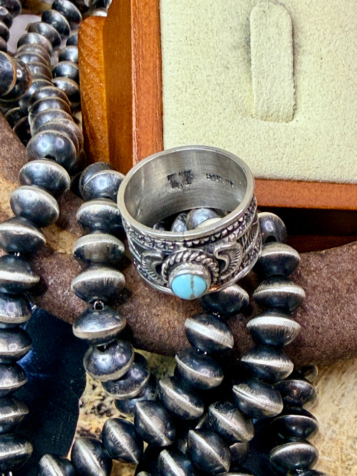 Delayne Reeves Dry Creek Turquoise Ring, Size 7