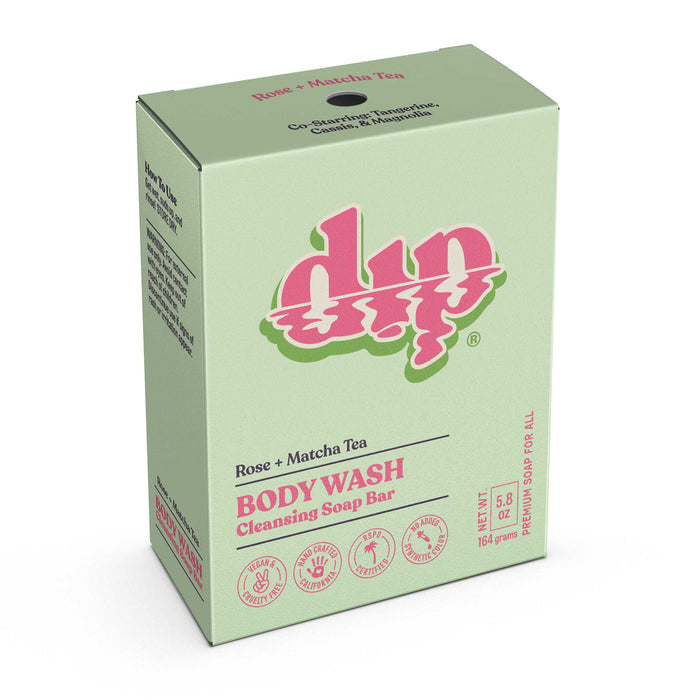 Dip Body Wash Cleansing Soap Bar - Rose & Matcha Tea