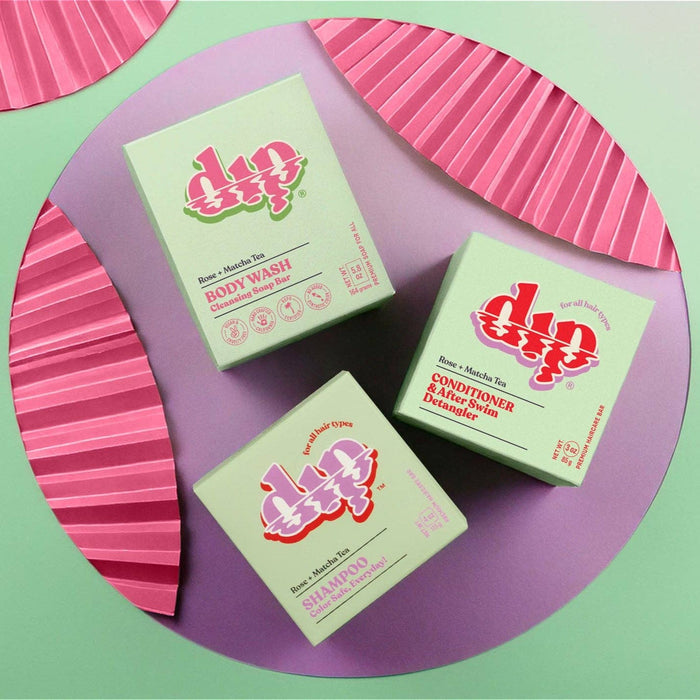 Dip Body Wash Cleansing Soap Bar - Rose & Matcha Tea