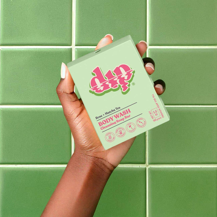 Dip Body Wash Cleansing Soap Bar - Rose & Matcha Tea