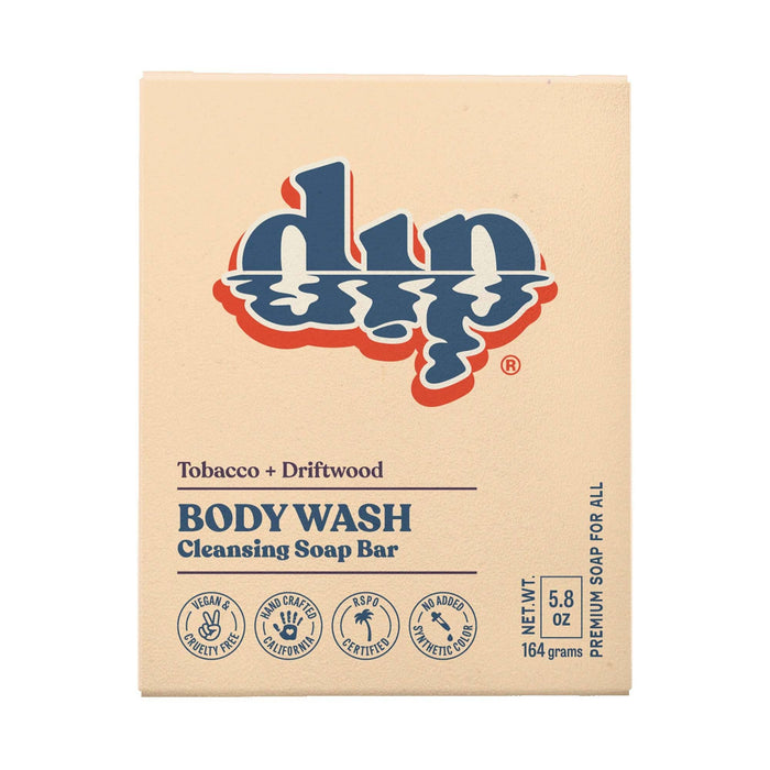 DIP Body Wash Cleansing Soap Bar - Tobacco & Driftwood