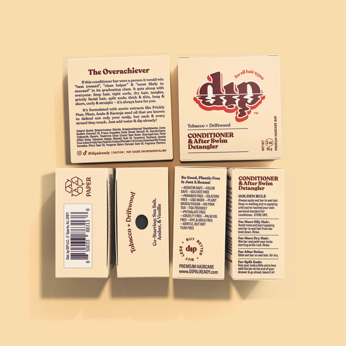 DIP Conditioner Bar & After Swim Detangler - Tobacco & Driftwood