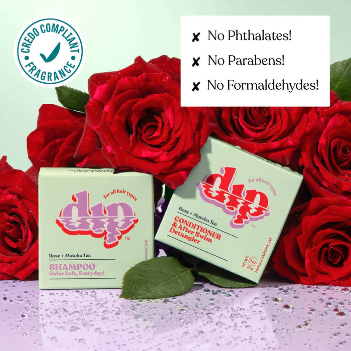 Dip Shampoo Bar: Color Safe, Everyday - Rose & Matcha Tea