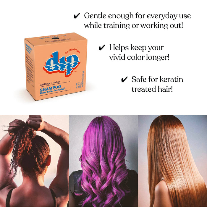 Dip Shampoo Bar: Color Safe, Everyday - Wild Sage & Vetiver