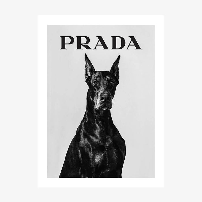 Prada Doberman wall art poster print