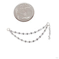 Double Starburst Chain with Tassel in Gold from Hialeah in white gold