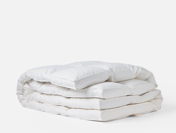 Down Featherbed + Down Feather Pillows Bundle