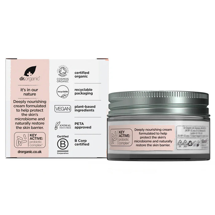 Dr. Organic skin care jar and box on a white background