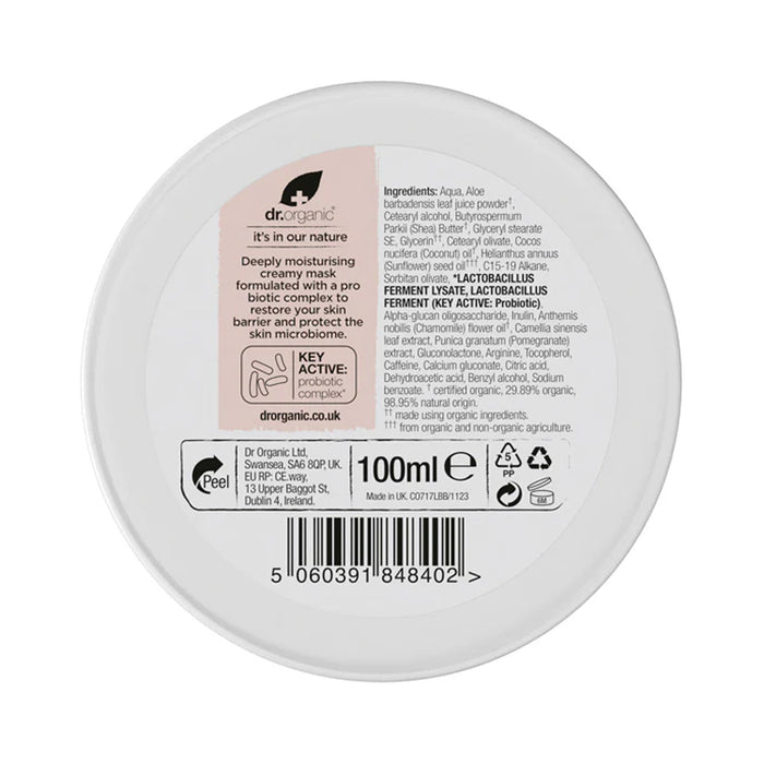 Dr. Organic Skin Calm Probiotic Recovery Mask back
