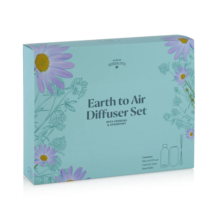 Dublin Herbalists Verbena & Spearmint Natural Reed Diffuser Gift Set Box