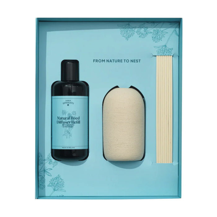 Dublin Herbalists Verbena & Spearmint Natural Reed Diffuser Gift Set