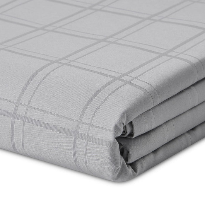 Dúo funda nórdica + almohada Sophia acero detalle
