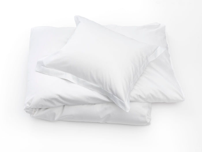 DUX Superior Sateen plain sengetøy hvit