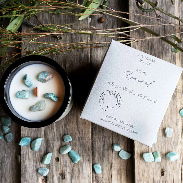 Eau Lovely So Special Candle with Green Aventurine Gemstone