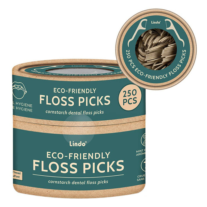 Eco-Friendly Cornstarch Floss Picks (250 pcs)