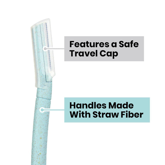 EcoPro Face & Brow Ecorazor with travel pouch - 3pcs/pk