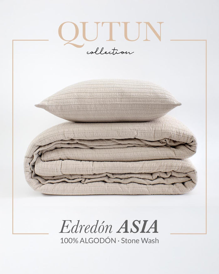 Edredón Asia Stonewash 100% Algodón 500gr/m2- 3 colores