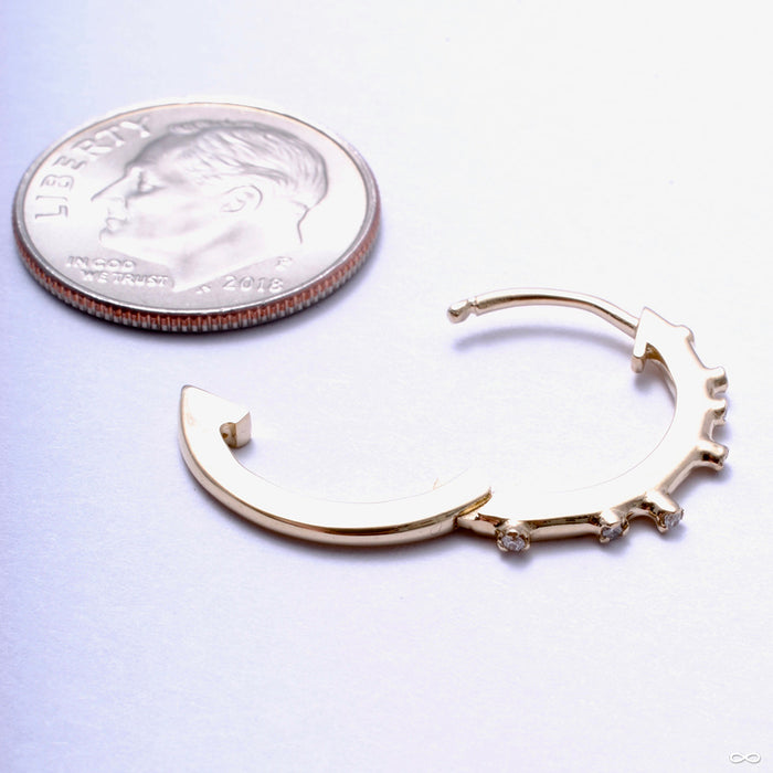 Everythingness Outward-facing Clicker in Gold from Pupil Hall in yellow gold