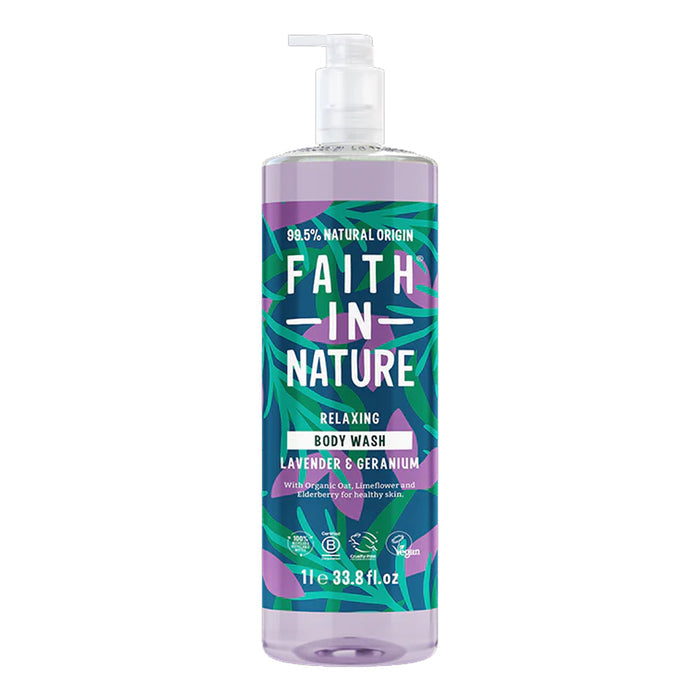 Faith In Nature Lavender & Geranium Body Wash 1 Litre