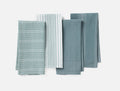 Fillmore Organic Kitchen Towels, Set of 4 - Coyuchi | Lagoon