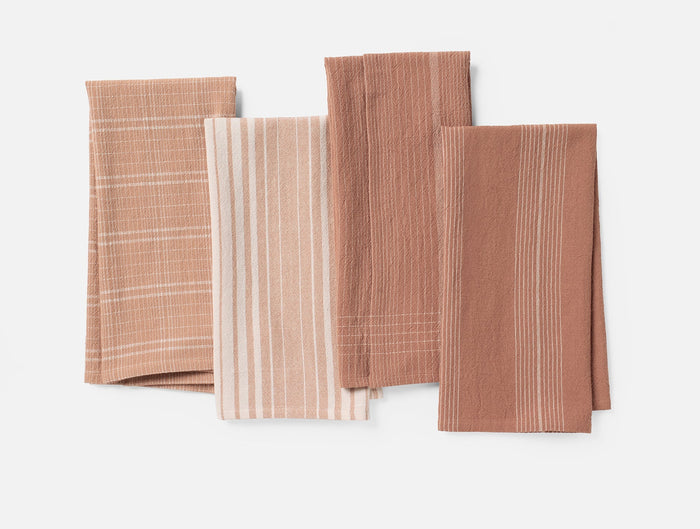 Fillmore Organic Kitchen Towels, Set of 4 - Coyuchi | Ginger