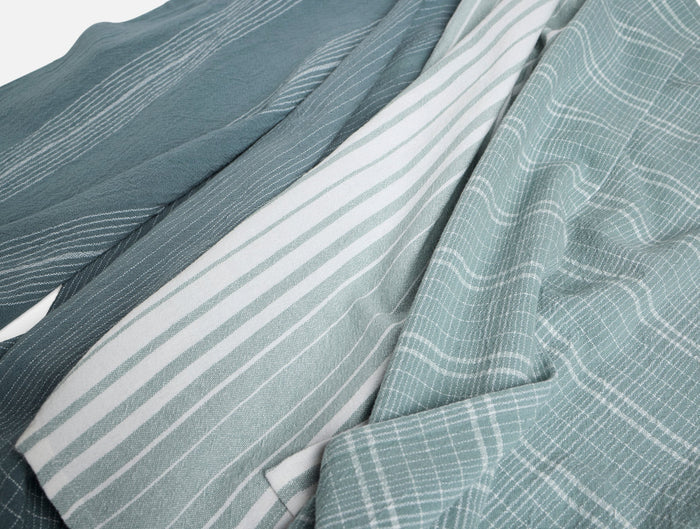 Fillmore Organic Kitchen Towels, Set of 4 - Coyuchi | Lagoon