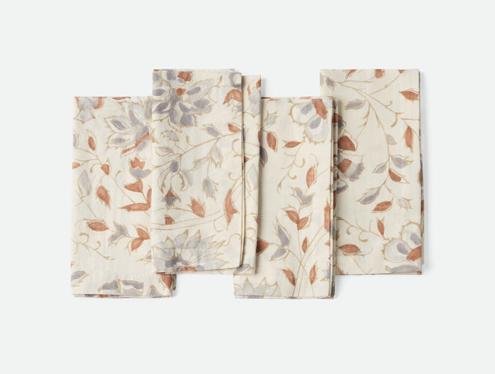 Flora Organic Print Napkins, Set of 4