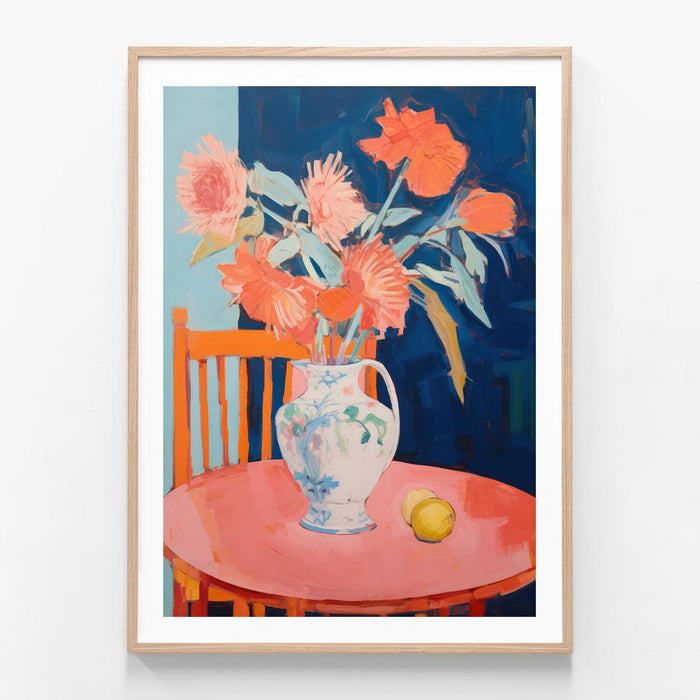 Flower Arrangement 4 oak framed print