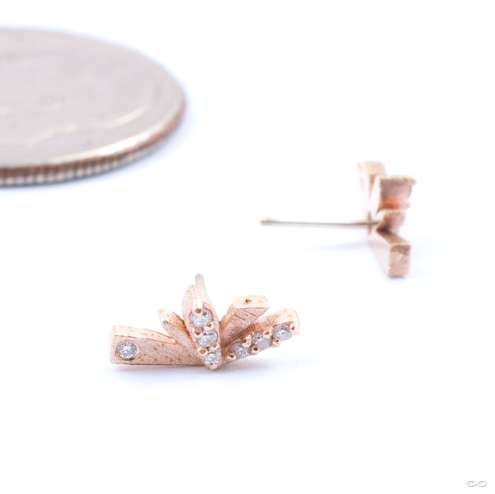 Flutter Press-fit End in Gold from Pupil Hall in rose gold