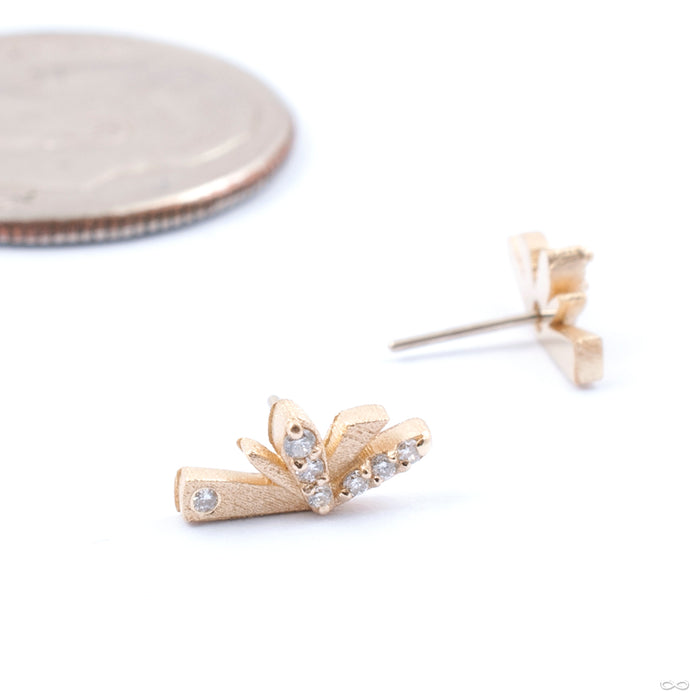 Flutter Press-fit End in Gold from Pupil Hall in yellow gold