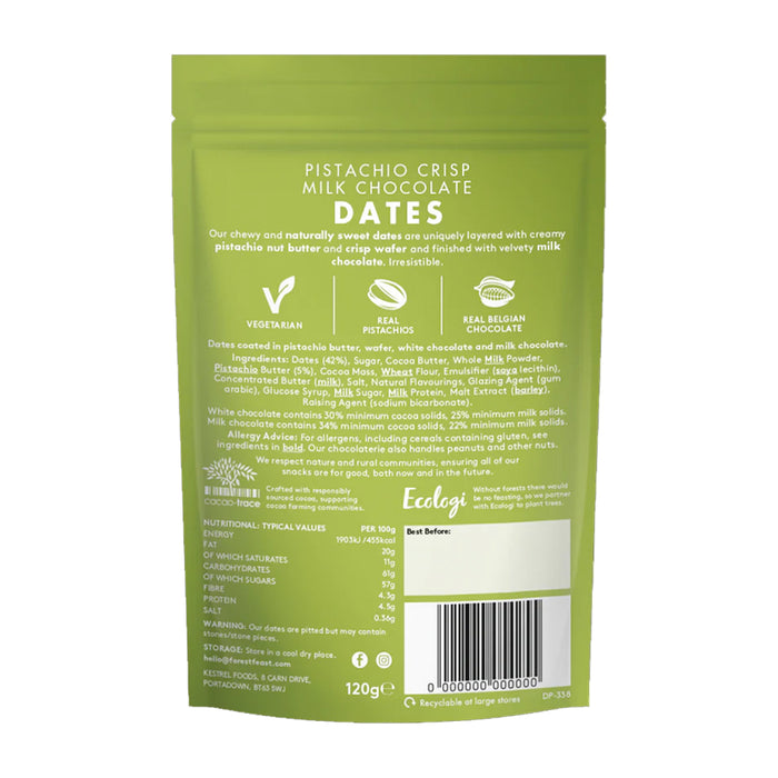 Forest Feast Pistachio Crisp Milk Chocolate Dates