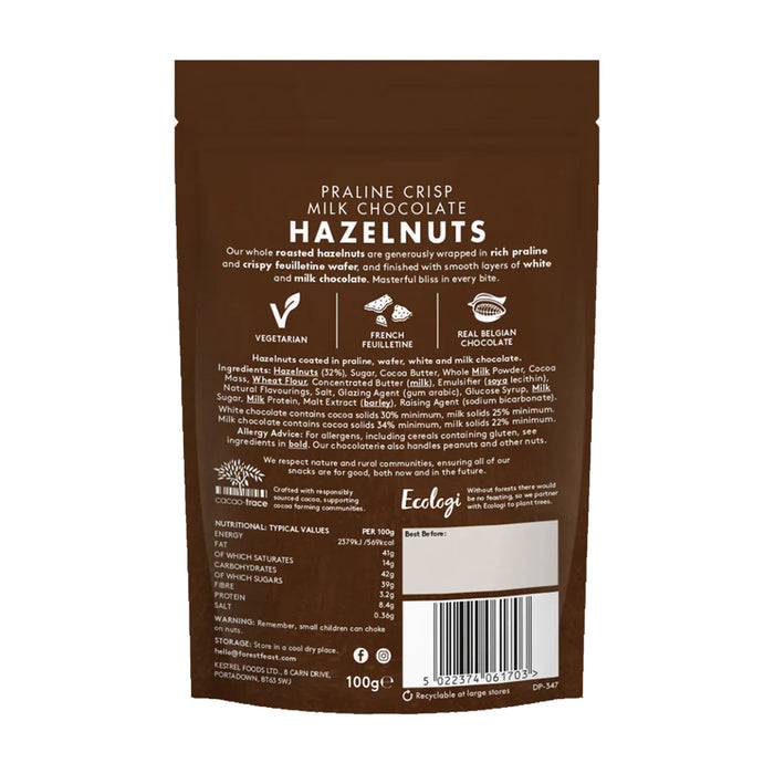 Forest Feast Praline Crisp Milk Chocolate Hazelnuts
