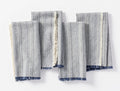 Fringe Stripe Organic Napkin, Set of 4 | Blue Jay