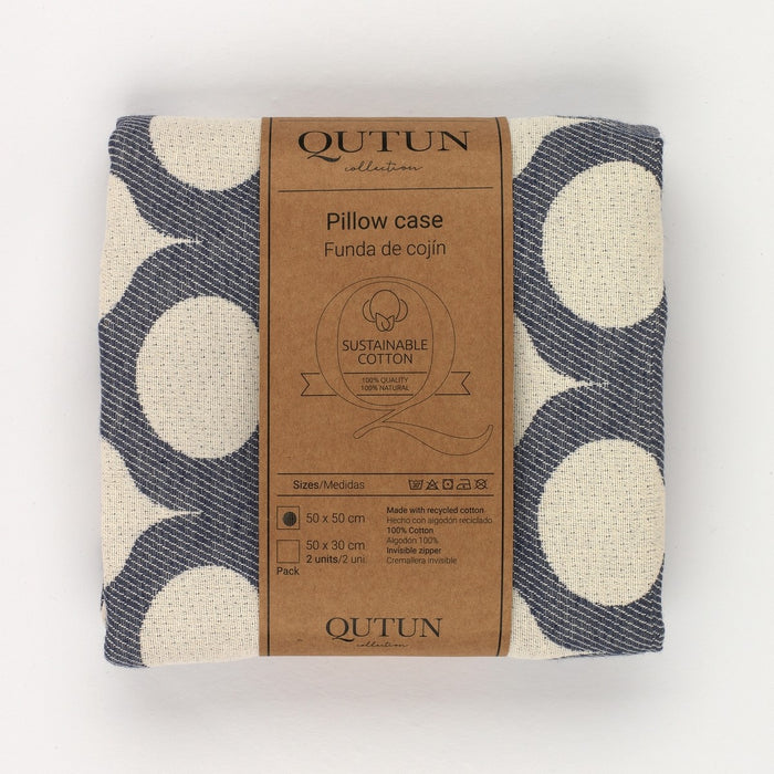 Funda cojín Astún color azul - Qutun - Presentación