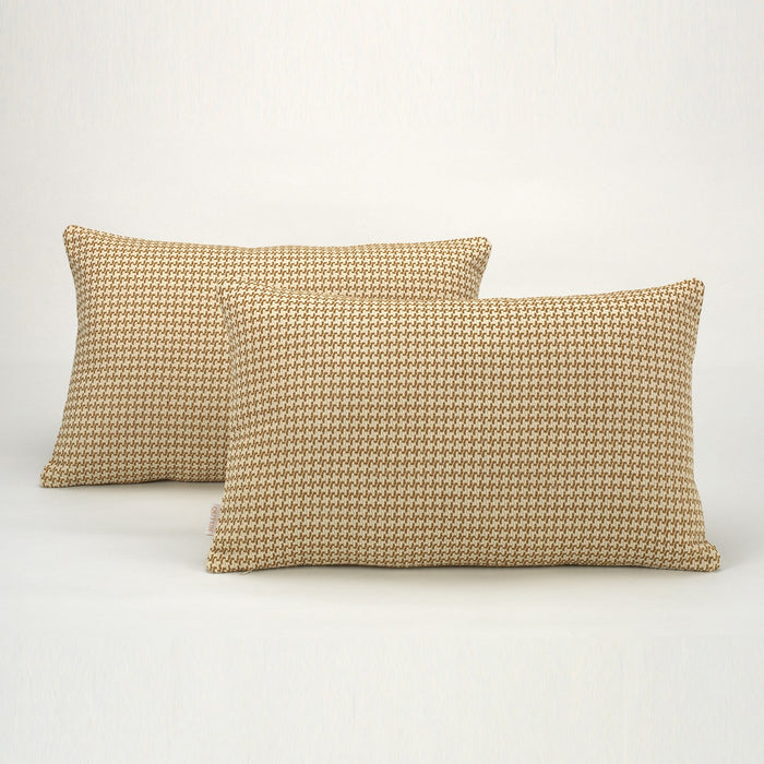 Funda cojín Beret color ocre - Qutun - 30x50 cm