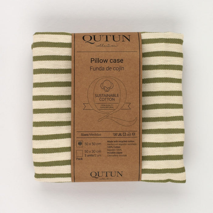 Funda cojín Jaca color verde - Qutun - Presentación