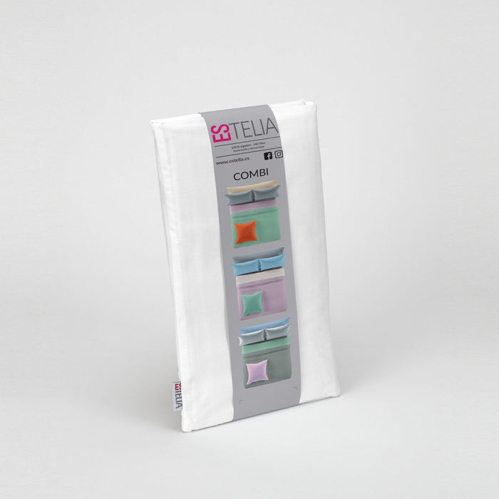Funda de almohada algodón blanco presentación en bolsa de tela