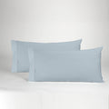 Funda de almohada algodón plata dos piezas abertura lateral