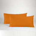 Funda de almohada 50-50 ocre dos piezas abertura lateral