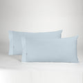 Funda de almohada 50-50 azul celeste dos piezas abertura lateral