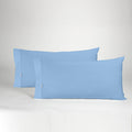 Funda de almohada 50-50 azul claro dos piezas abertura lateral